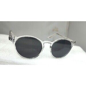 Marc Hunter 7933 Crystal Clear Frame Blac Lens Sunglasses w Flexhinge 50-19-140